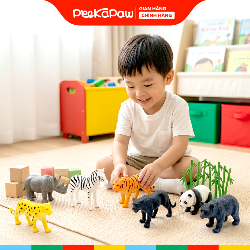 Mô Hình Động Vật Nông Trại Và Thú Rừng Cho Bé PeeKaPaw Toys
