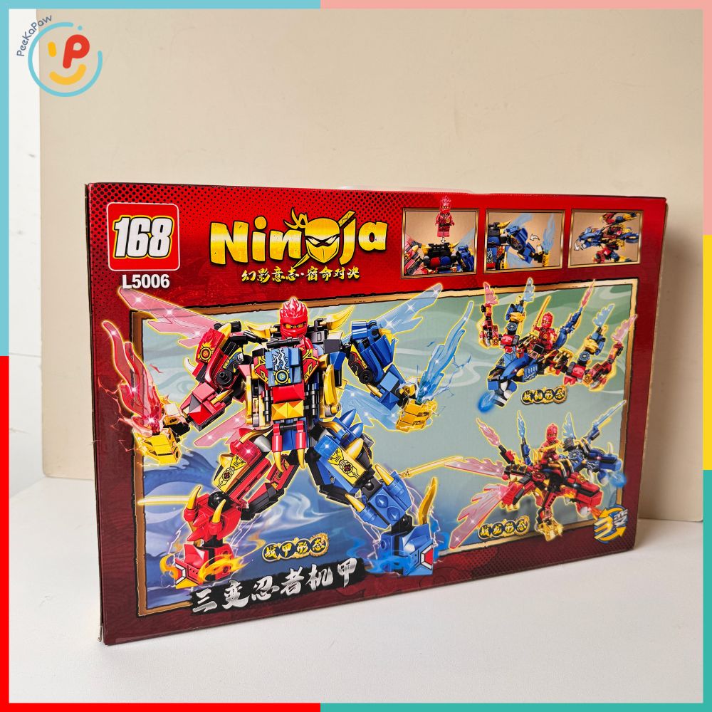 Đồ chơi lắp ráp robot Ninja 3 trong 1 384 chi tiết L5006 PeeKaPaw Toys