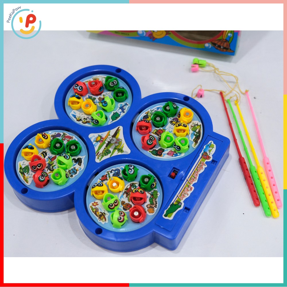 Đồ Chơi Câu Cá Nam Châm 4 Ô Có Nhạc 9923 PeeKaPaw Toys