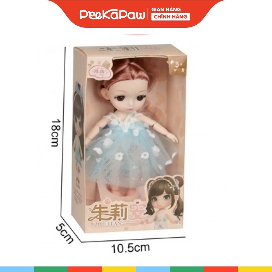 Búp bê công chúa có khớp tay chân váy thời trang 299-13B PeeKaPaw Toys