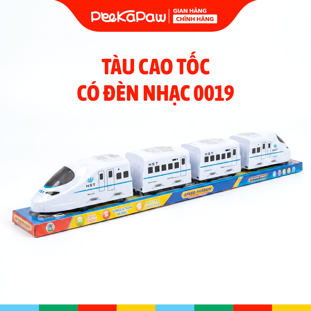 Tàu cao tốc chạy pin có đèn nhạc 67cm 019 PeeKaPaw Toys