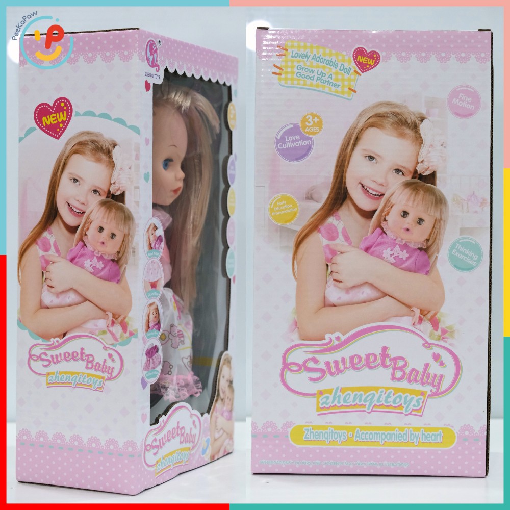Búp bê bé gái kèm bình sữa cao 30cm 61127 PeeKaPaw Toys