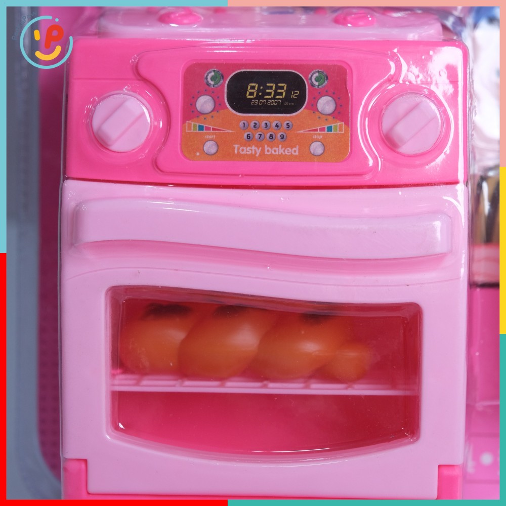 Đồ chơi nấu ăn làm bánh pizza có lò nướng vỉ ép 9970 PeeKaPaw Toys