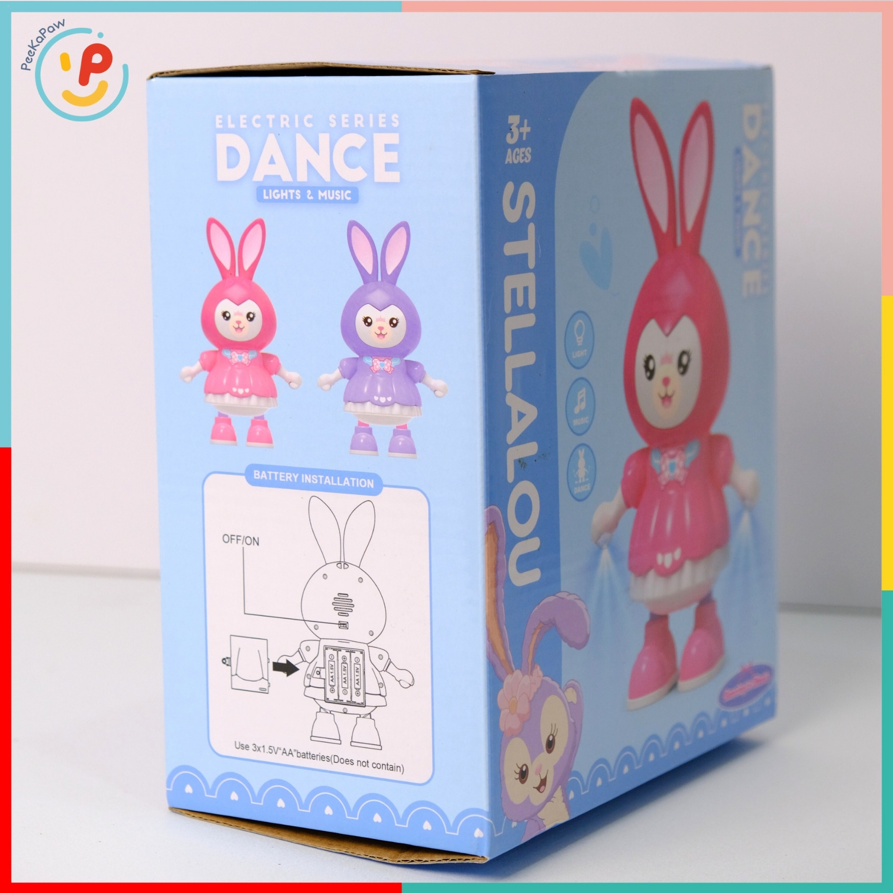 Đồ chơi Thỏ nhảy múa có đèn nhạc cho bé 9903 PeeKaPaw Toys