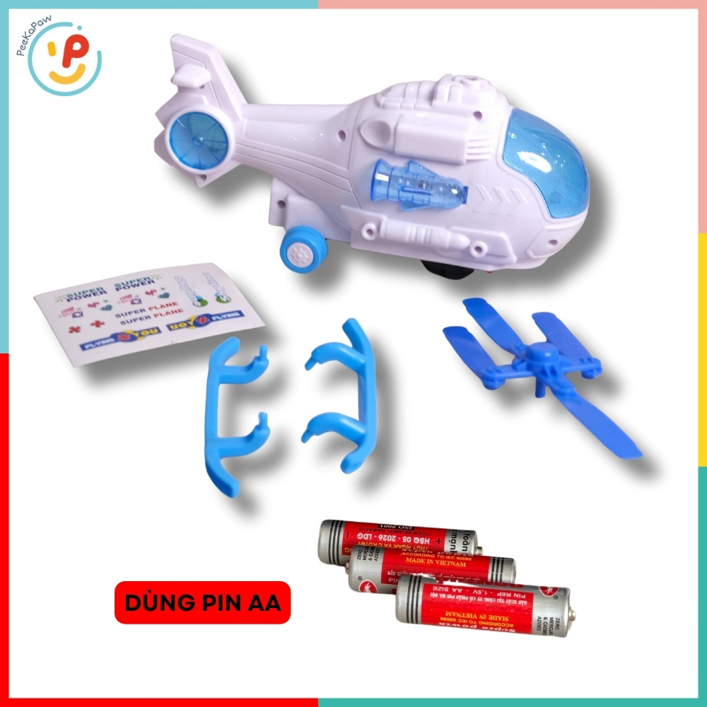 Máy bay trực thăng 333 có đèn nhạc PeeKaPaw Toys