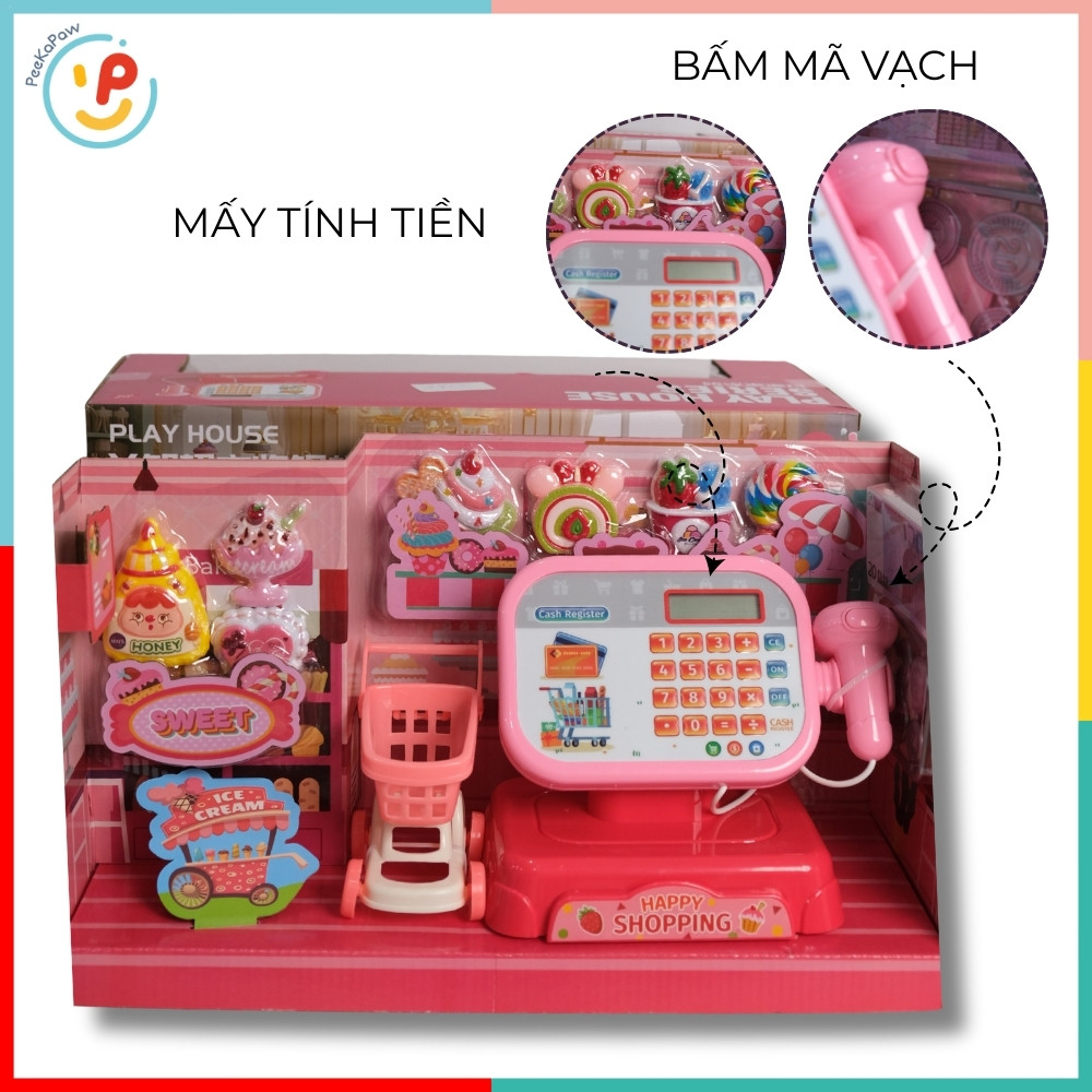 Đồ chơi máy tính siêu thị dùng pin có âm thanh 222-182 PeeKaPaw Toys