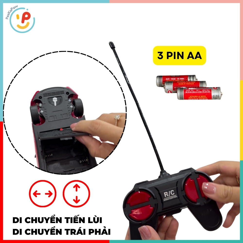 Xe ô tô điều khiển từ xa mini tỉ lệ 1:24 2017– PeeKaPaw Toys