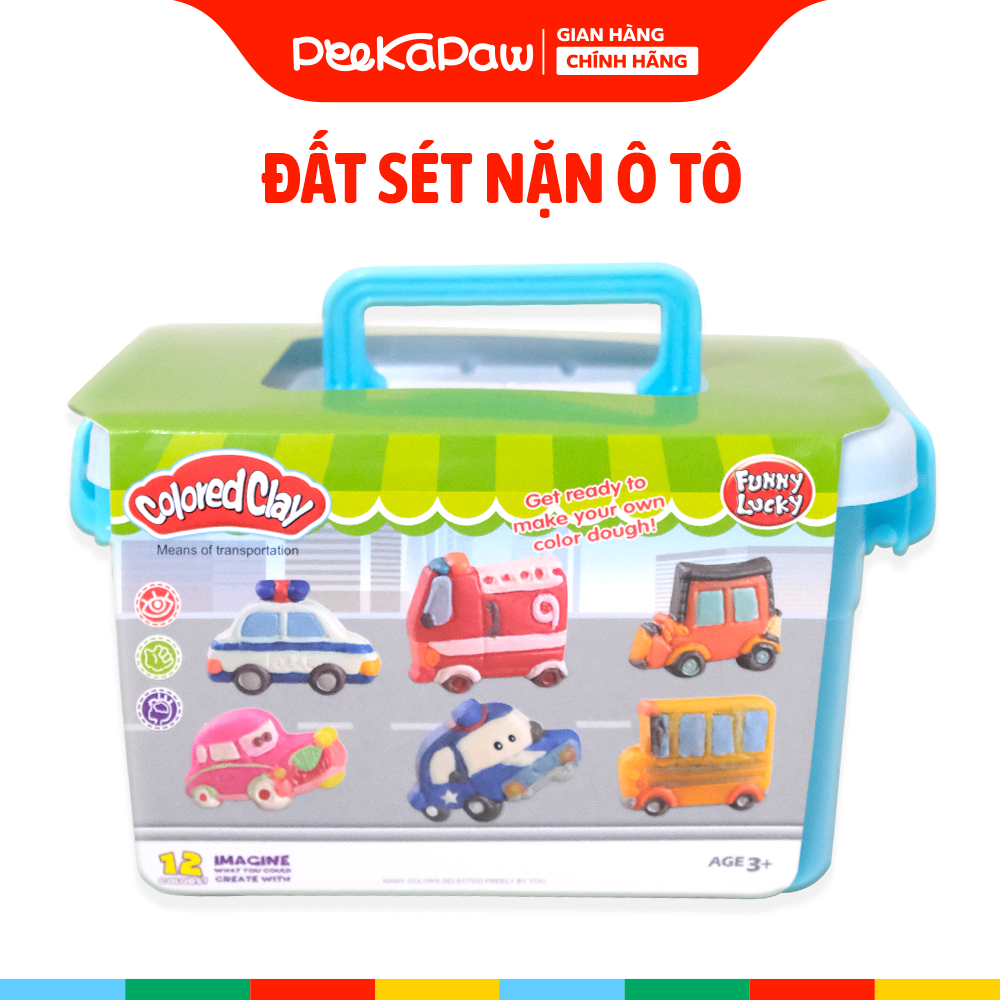 Đất sét nặn hình các loại phương tiện giao thông 018-449 PeeKaPaw Toys