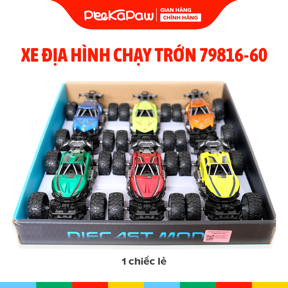 Xe Địa Hình Chạy Trớn Kéo Lùi 79816-60 Nhiều Màu PeeKaPaw Toys