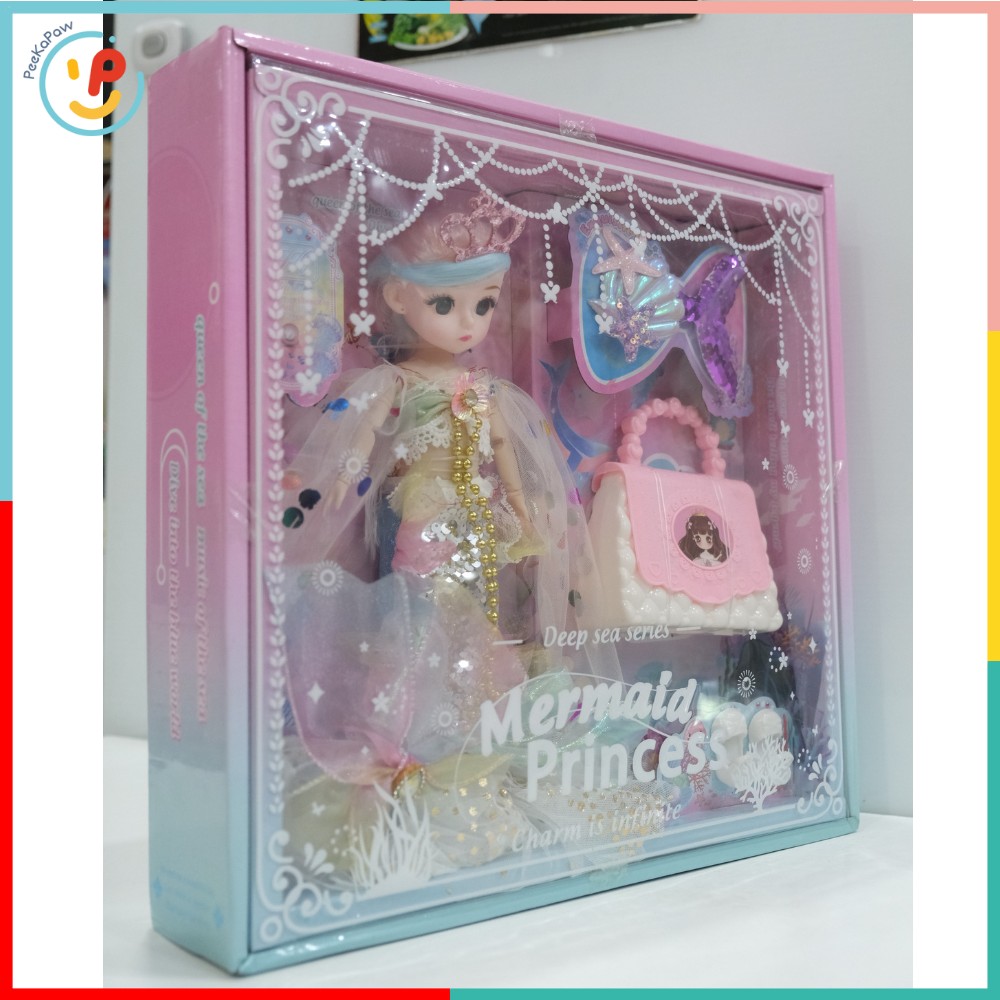 Búp bê nàng tiên cá và phụ kiện túi xách 38cm 8210 PeeKaPaw Toys