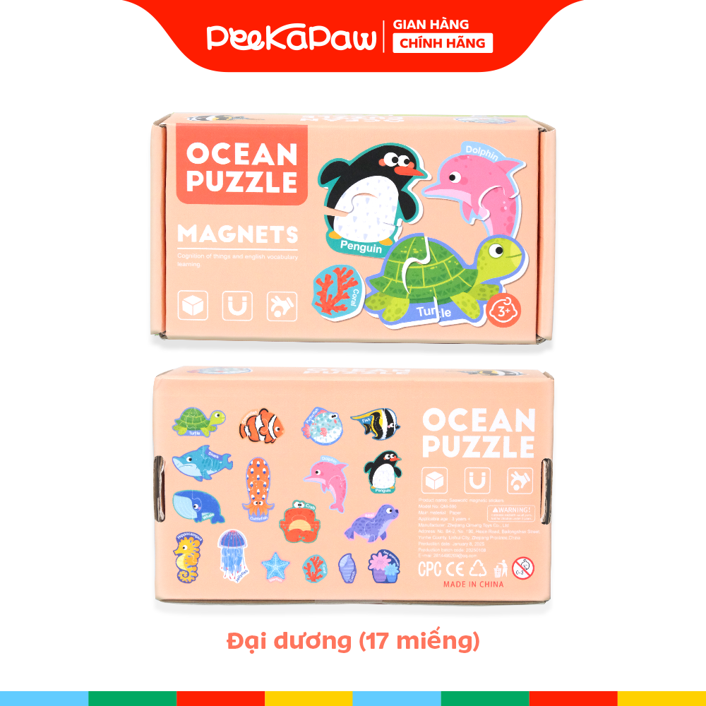 Bộ ghép hình nam châm theo chủ đề khám phá đồ chơi giáo dục sớm PeeKaPaw Toys