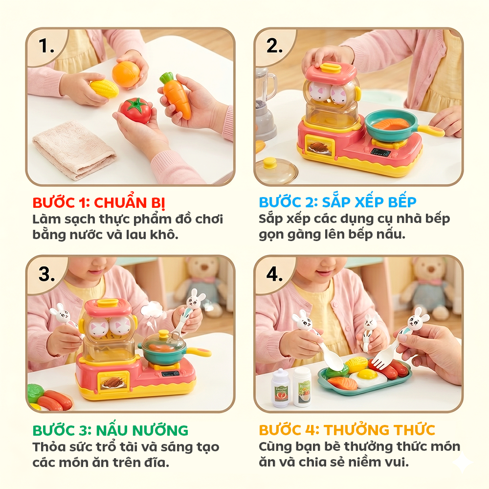 Vỉ nồi hấp Dimsum đồ chơi nấu ăn cho bé 9981 PeeKaPaw Toys