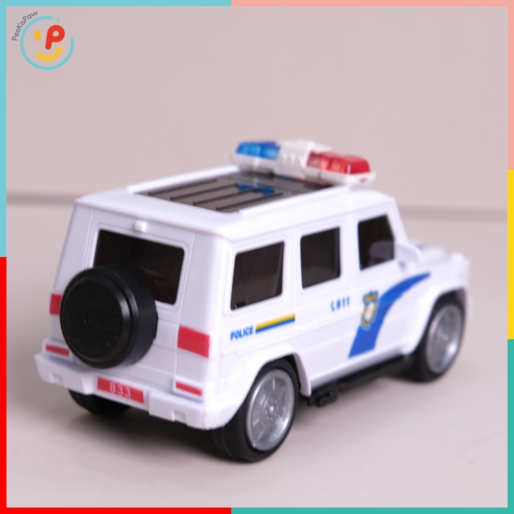 Xe Cảnh Sát Chạy Pin Có Đèn Còi PeeKaPaw Toys