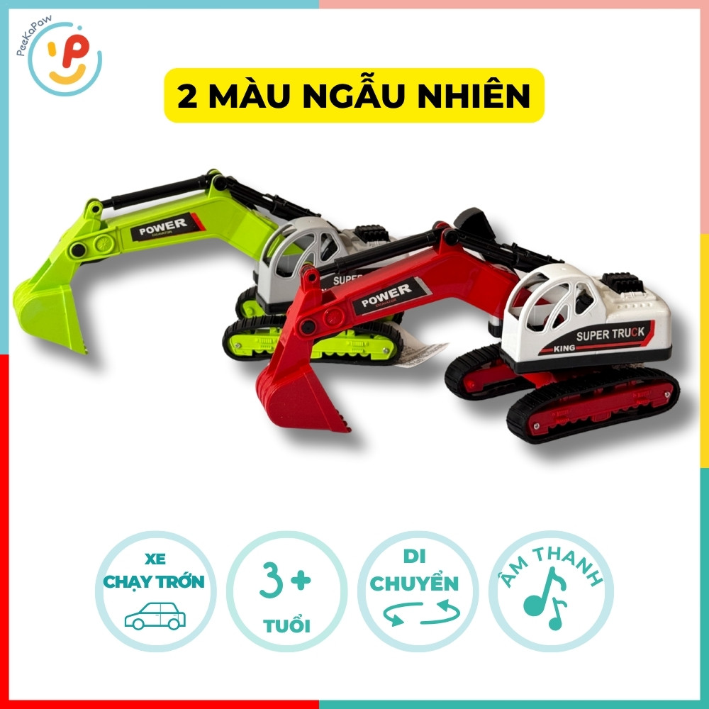 Xe Máy Xúc Chuyển Động Cần Cẩu 6919 PeeKaPaw Toys