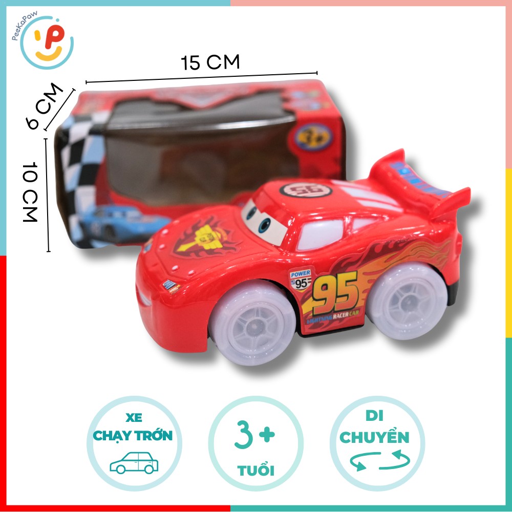 Xe mô hình Mc Queen mini có đèn nhạc 777-1 PeeKaPaw Toys