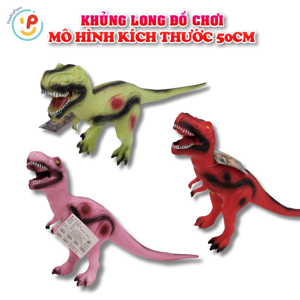 Khủng Long Đồ Chơi Mô Hình Kích Thước Lớn 50cm PeeKaPaw Toys