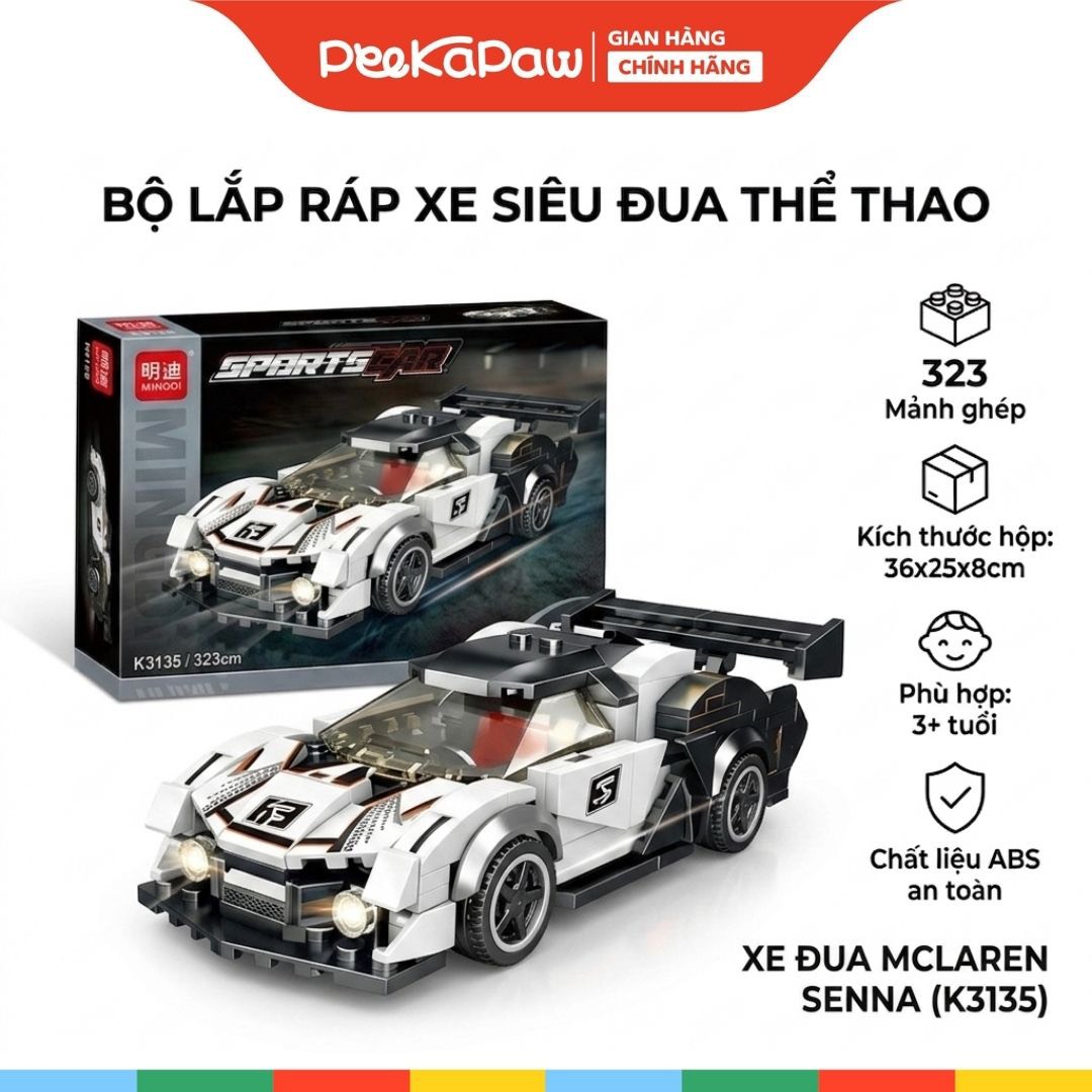 Bộ Lắp Ráp Xe Đua Thể Thao 284-323 Chi Tiết Nhiều Mẫu