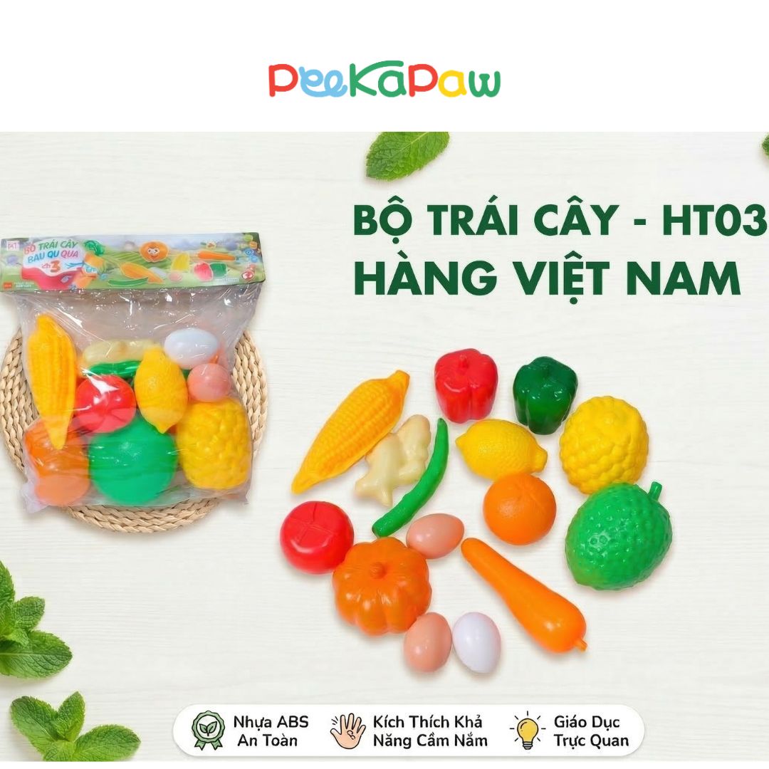 (Tổng hợp) Bộ đồ chơi nấu ăn nhà bếp và thực phẩm hàng Việt Nam PeeKaPaw Toys