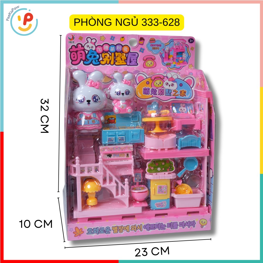 Đồ chơi nấu ăn nhà bếp Thỏ trắng và phụ kiện nhiều mẫu 333 PeeKaPaw Toys