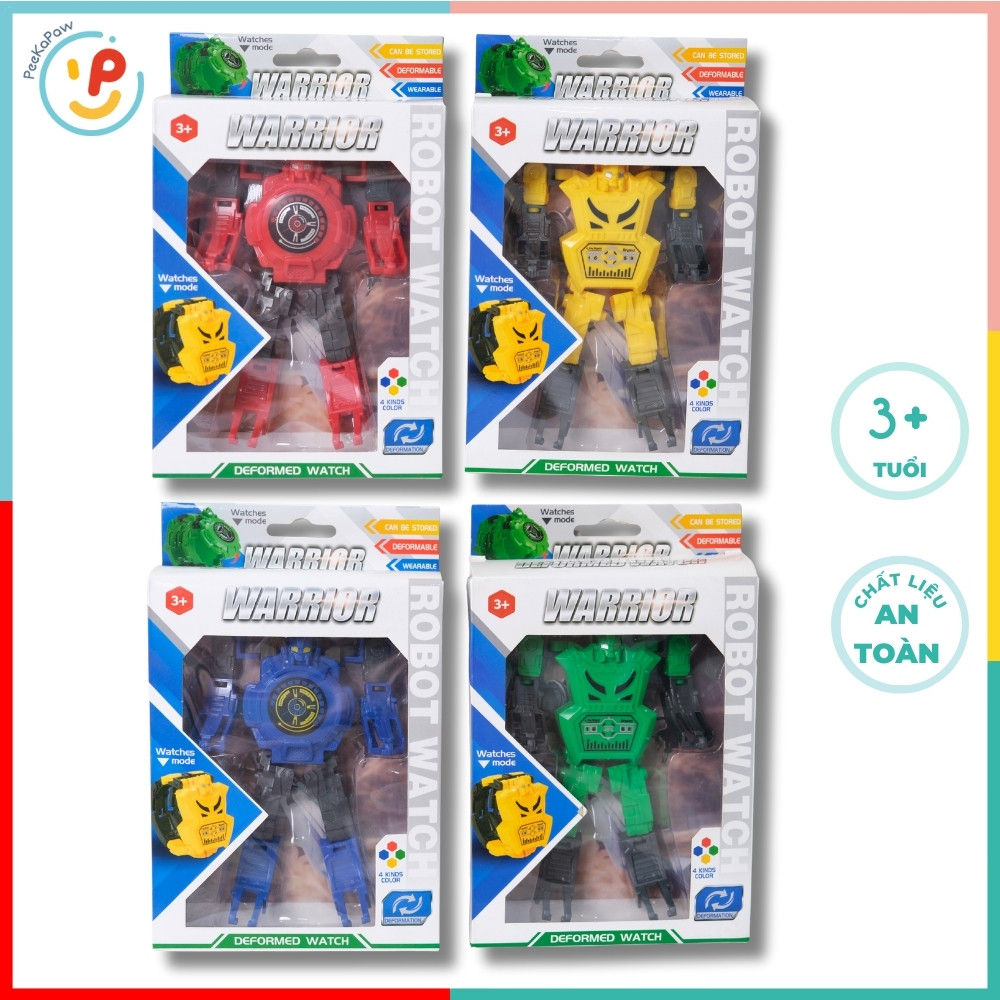 Đồ Chơi Đồng Hồ Siêu Nhân Biến Hình Robot 618-1 PeeKaPaw Toys