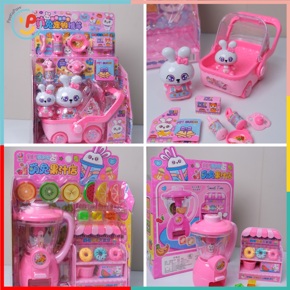 Đồ chơi nấu ăn nhà bếp Thỏ trắng và phụ kiện nhiều mẫu 333 PeeKaPaw Toys
