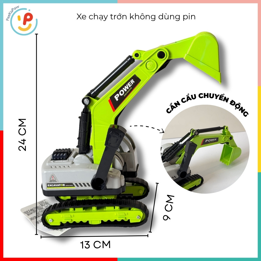 Xe Máy Xúc Chuyển Động Cần Cẩu 6919 PeeKaPaw Toys