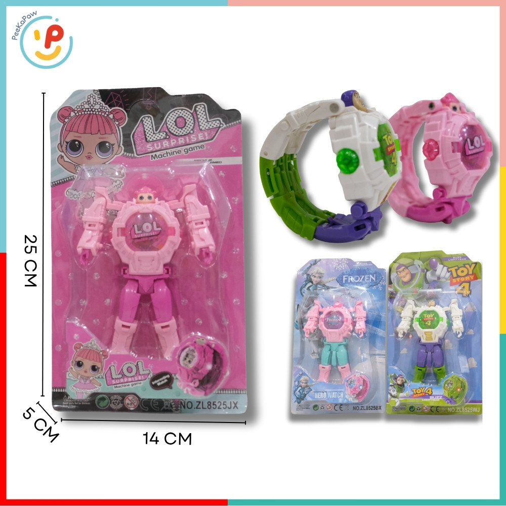 Đồ chơi siêu nhân lắp ráp đồng hồ 2 trong 1 có đèn 8525 PeeKaPaw Toys