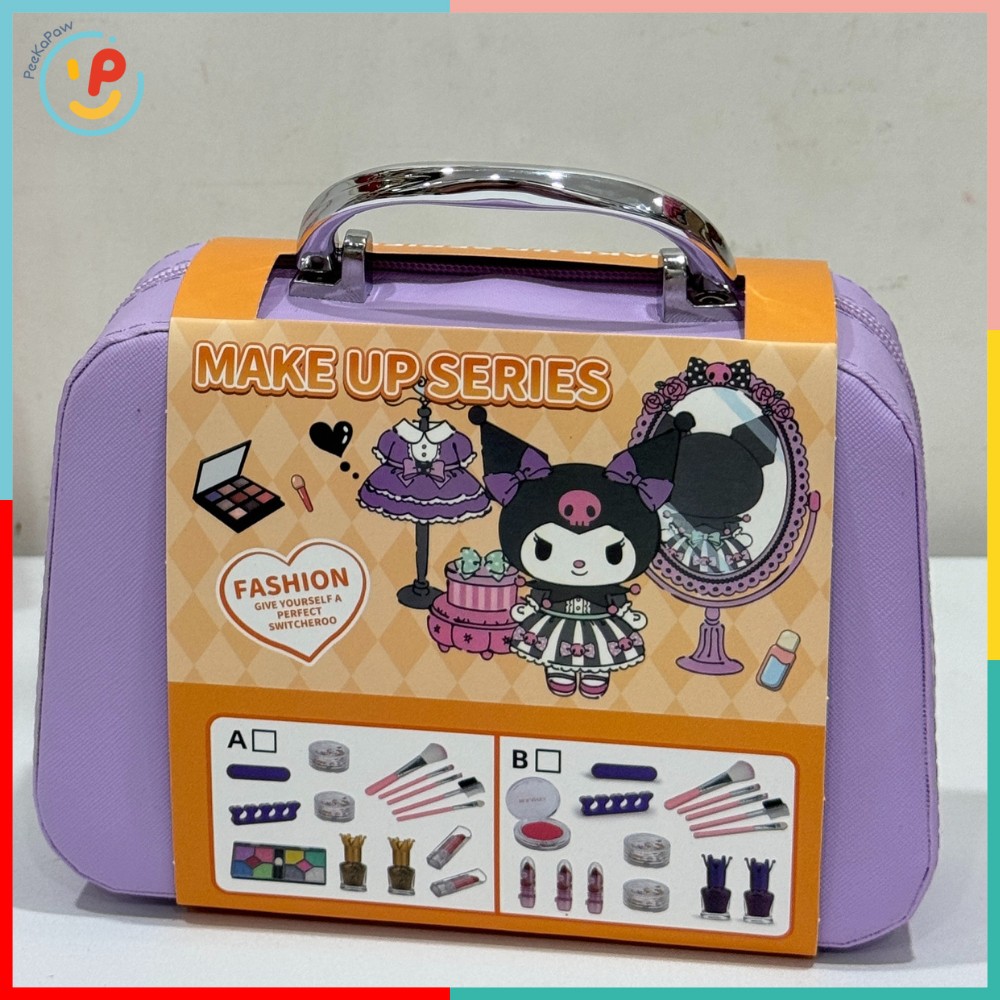 Vali trang điểm đồ chơi Kuromi 34A cho bé gái nhiều màu xinh xắn PeeKaPaw Toys
