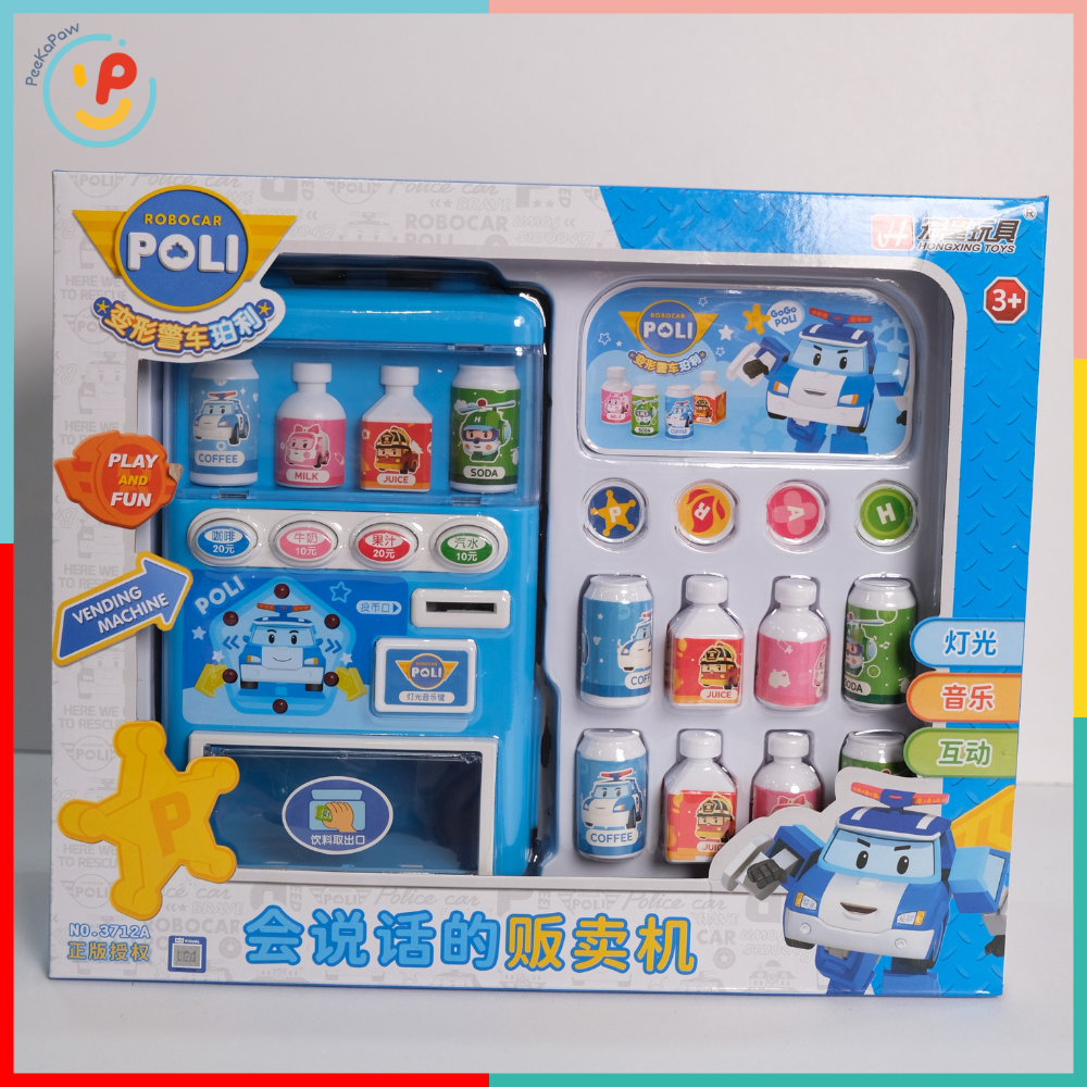 Máy bán nước ngọt tự động đồ chơi dùng pin Robocar Poli 3712 PeeKaPaw Toys