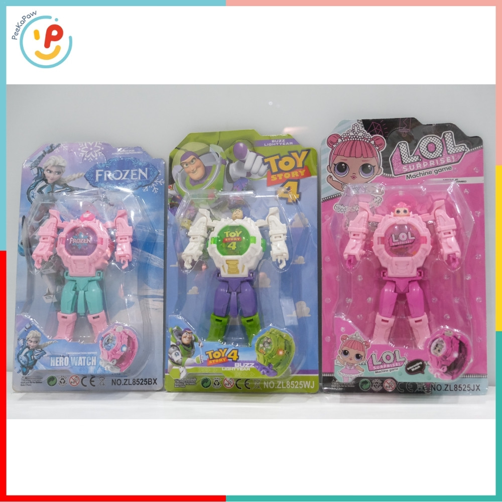 Đồ chơi siêu nhân lắp ráp đồng hồ 2 trong 1 có đèn 8525 PeeKaPaw Toys