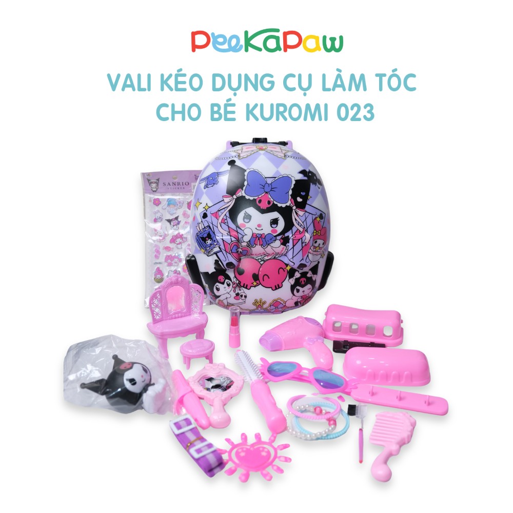 Đồ chơi Dụng Cụ Làm Tóc Cho Bé Vali Kéo Kuromi 023 PeeKaPaw Toys