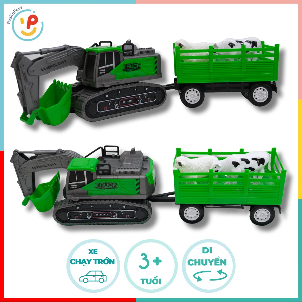 Xe xúc chạy trớn chở cừu nông trại 99753-2 PeeKaPaw Toys
