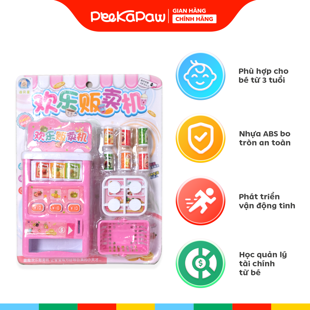 Vỉ máy bán nước ngọt tự động đồ chơi không dùng pin 6088-60 PeeKaPaw Toys