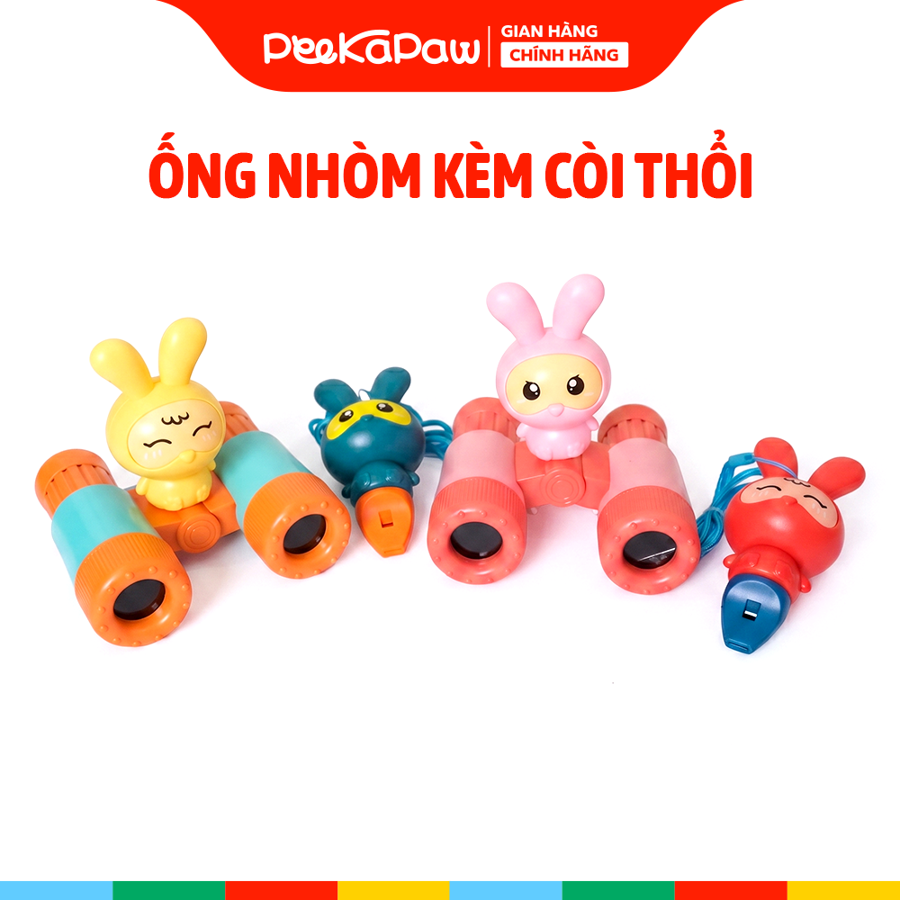 Ống nhòm kèm còi thổi Thỏ Con có dây đeo PeeKaPaw Toys