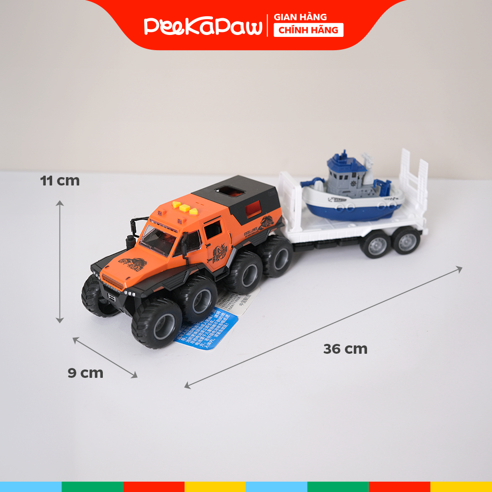 Xe đầu kéo vận chuyển tàu thủy có nhạc âm thanh 9913F PeeKaPaw Toys