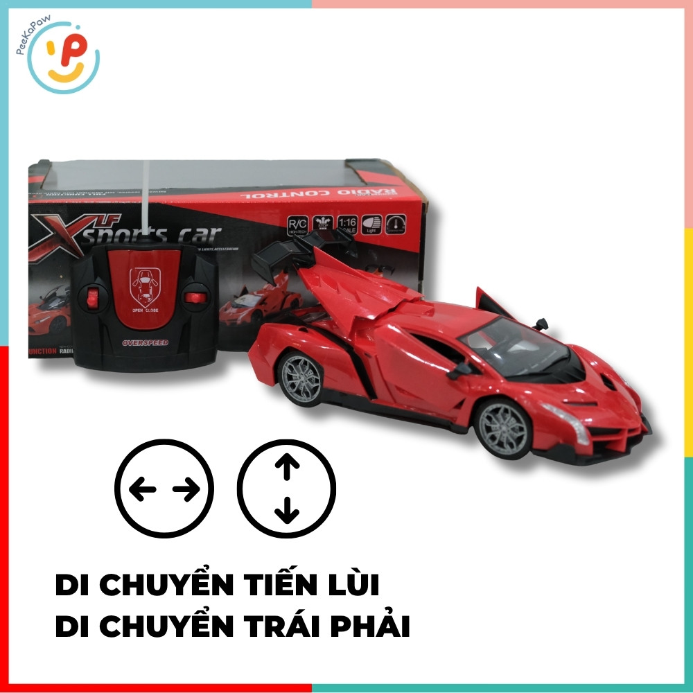 Xe ô tô dáng thể thao điều khiển từ xa tỉ lệ 1:16 có đèn 789-506 – PeeKaPaw Toys