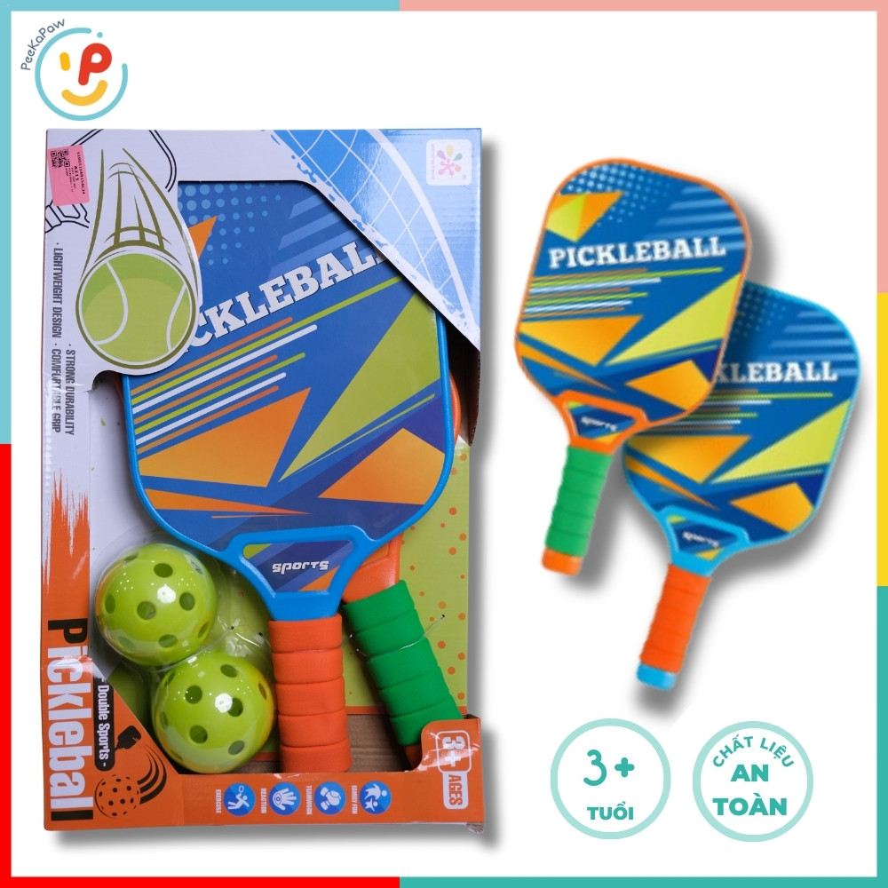 Hộp Vợt Pickleball 2 Vợt 2 Bóng 6211 PeeKaPaw Toys