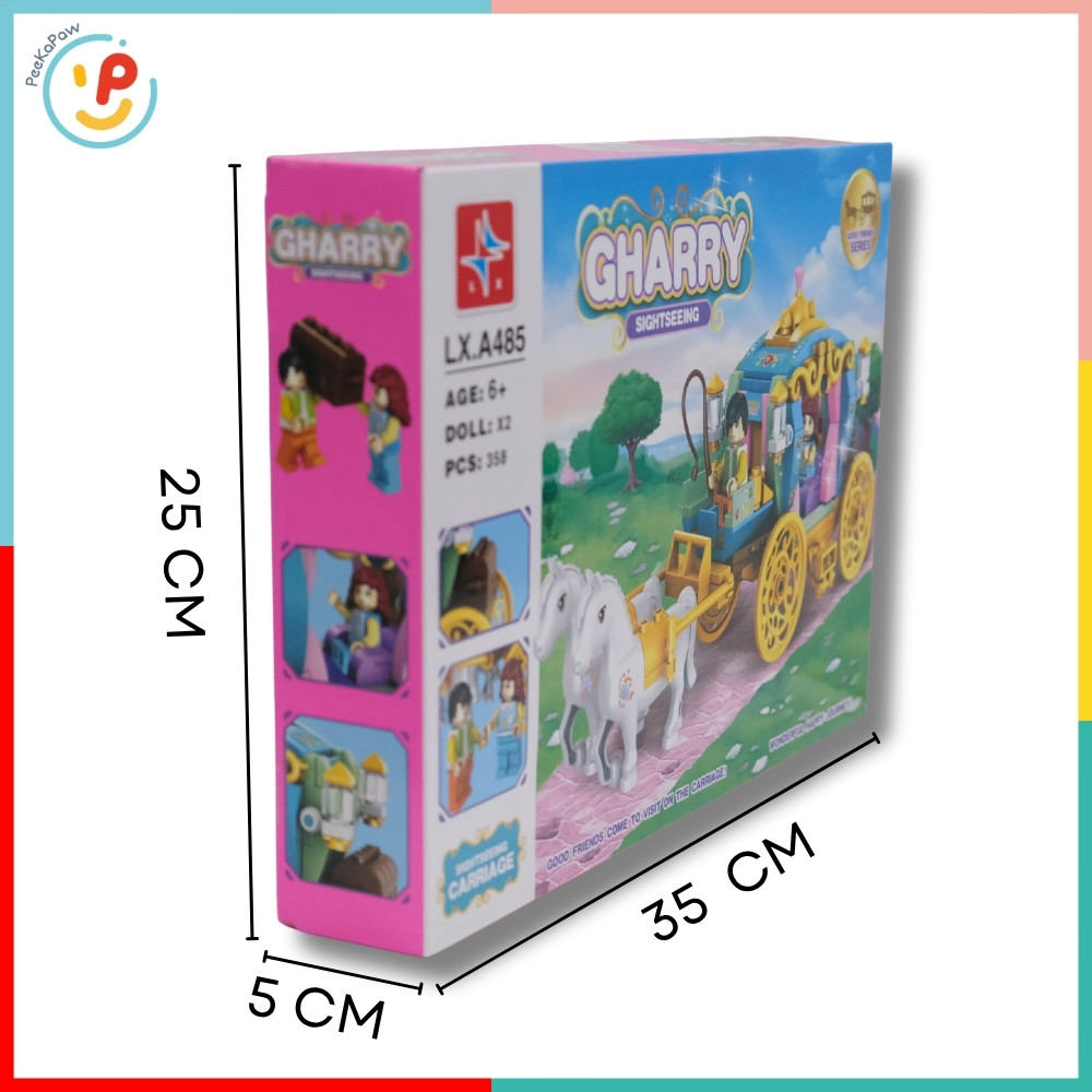 Đồ chơi lắp ráp xe ngựa hoàng gia 358 chi tiết LX.A485 PeeKaPaw Toys
