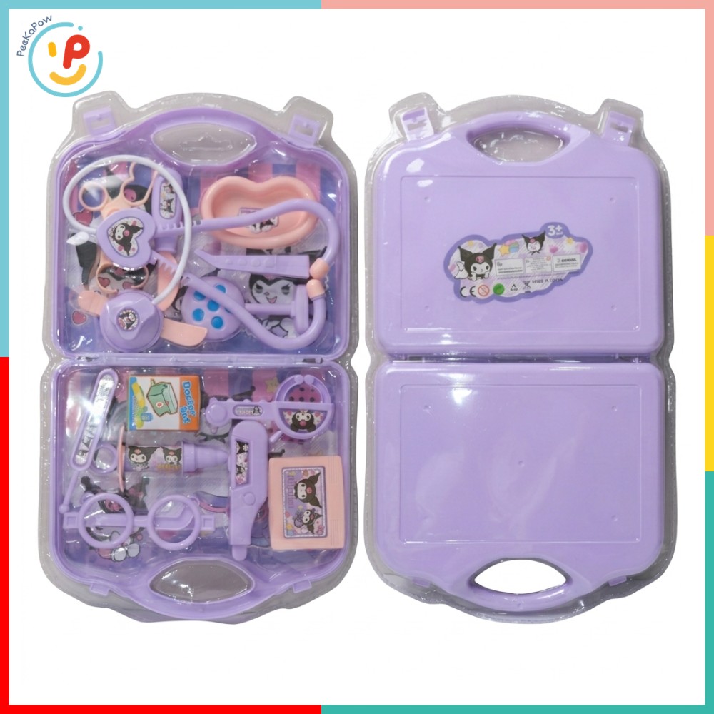 Vỉ đồ chơi nhập vai bác sĩ dụng cụ khám bệnh Kuromi 3433-18 PeeKaPaw Toys