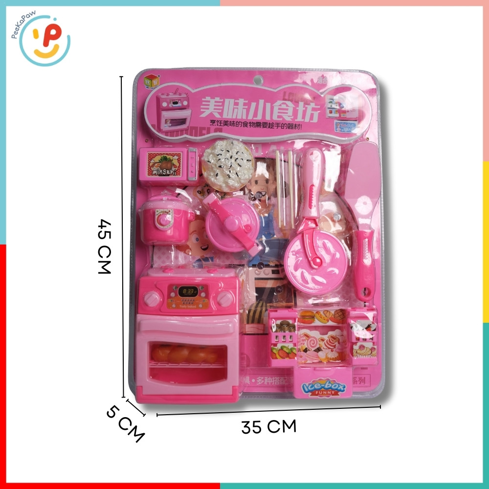 Đồ chơi nấu ăn làm bánh pizza có lò nướng vỉ ép 9970 PeeKaPaw Toys
