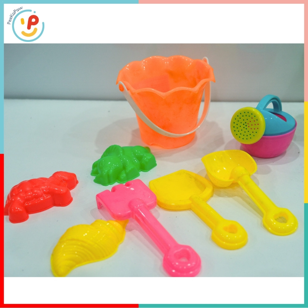 Đồ chơi đi biển cho bé xô xúc cát mini 20 cm PeeKaPaw Toys
