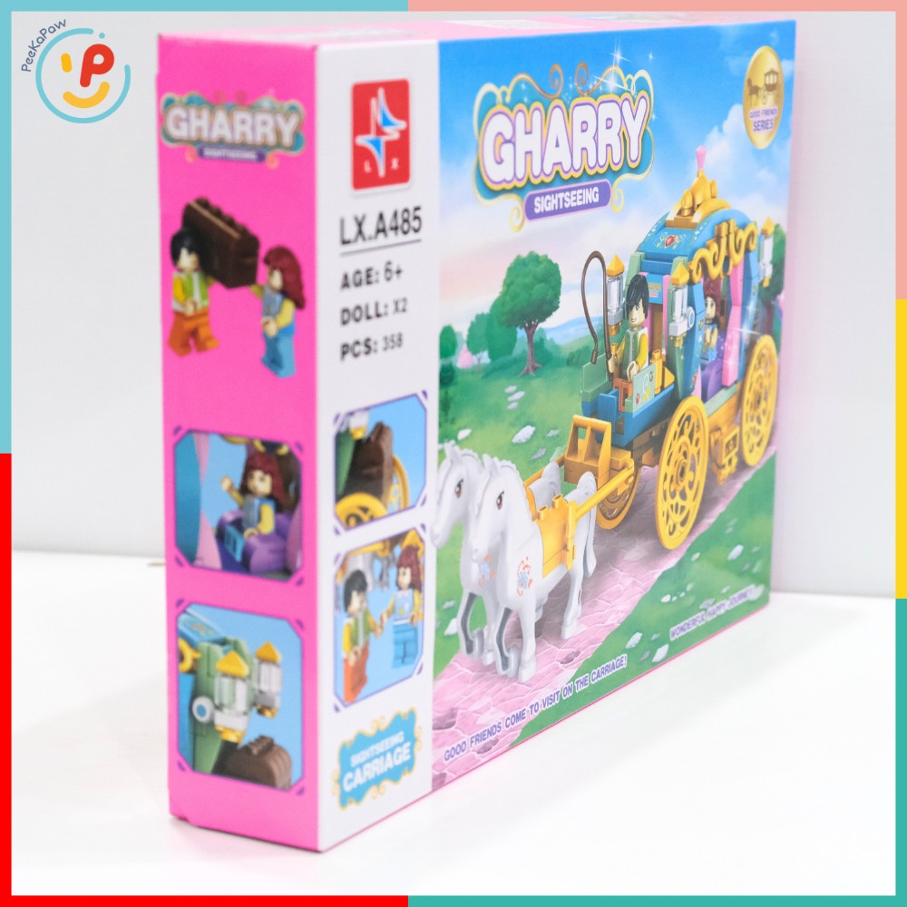 Đồ chơi lắp ráp xe ngựa hoàng gia 358 chi tiết LX.A485 PeeKaPaw Toys