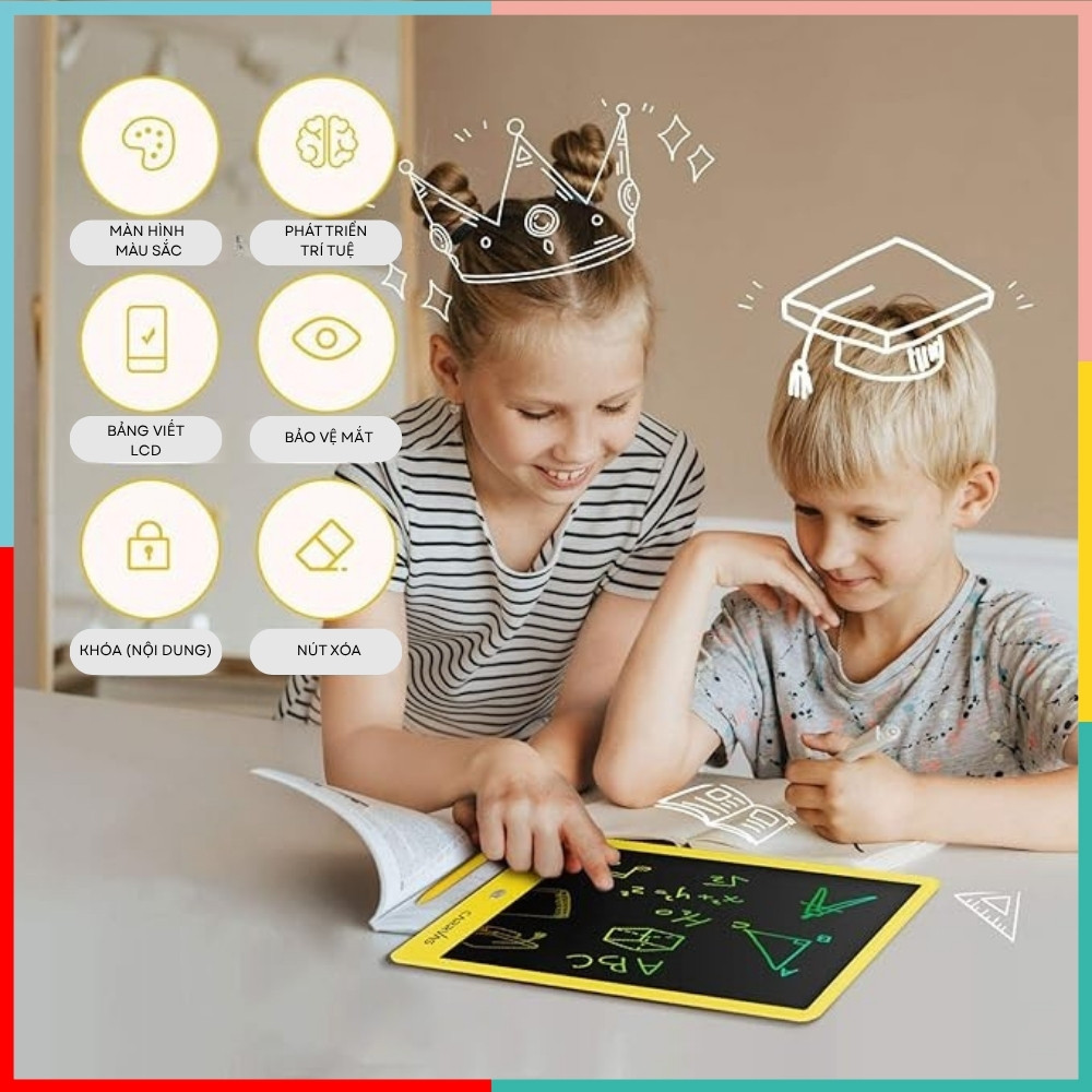 Bảng tự xoá màn hình LCD bảo vệ mắt nhiều mẫu PeeKaPaw Toys