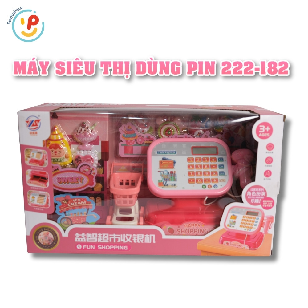 Đồ chơi máy tính siêu thị dùng pin có âm thanh 222-182 PeeKaPaw Toys