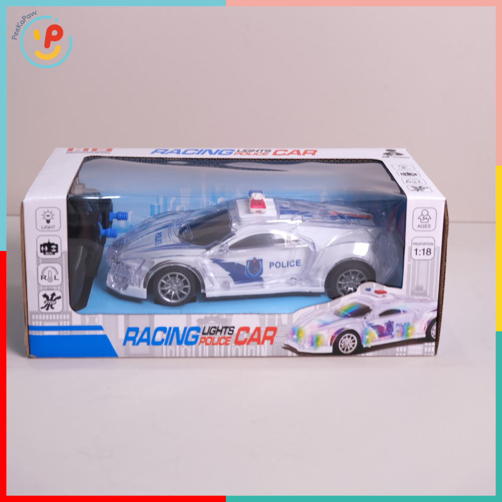 Xe cảnh sát điều khiển từ xa có đèn LED 665 PeeKaPaw Toys