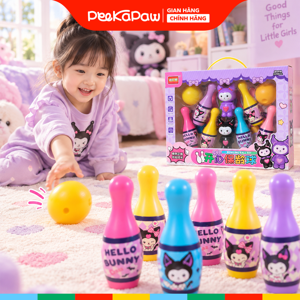 Hộp đồ chơi thể thao Bowling Kuromi 1688-29 PeeKaPaw Toys