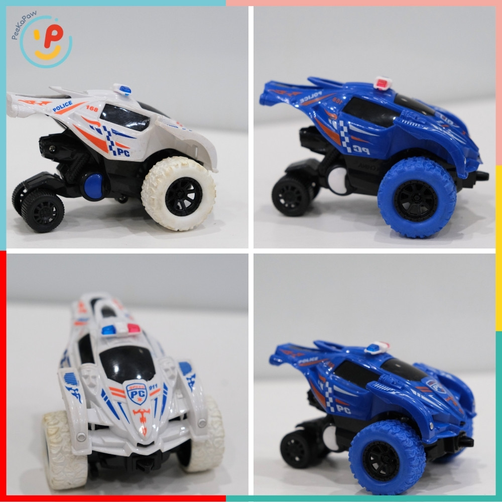 Đồ Chơi Máy Bay Trực Thăng Xe Cảnh Sát Chạy Trớn Mini PeeKaPaw Toys