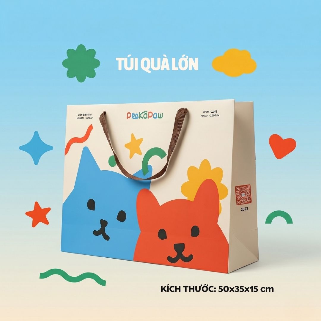 Túi Giấy Quà Tặng PeeKaPaw Toys Túi Đựng Quà Cho Bé Size S M L