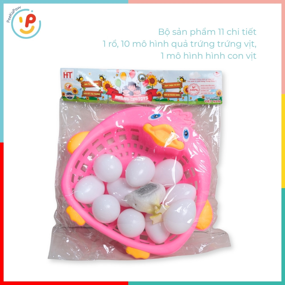 Đồ chơi rổ trứng vịt hàng Việt Nam HT7740 PeeKaPaw Toys