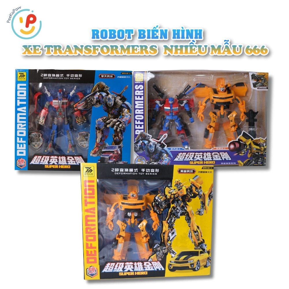 Robot Biến Hình Xe Transformers 666 PeeKaPaw Toys